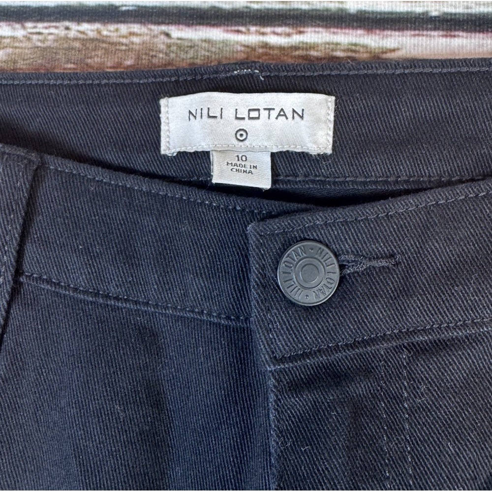 Nili Lotan x Target Womens Jeans Pants 10 Tapered Leg Ankle High Rise Black NWT - Picture 3 of 9